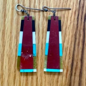 Stone American Indian earrings slight chip